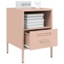 Bedside table 2 units cold-rolled steel pink 36x39x50.5cm by , Nightstands - Ref: Foro24-843057, Price: 141,00 €, Discount: %