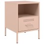 Bedside table 2 units cold-rolled steel pink 36x39x50.5cm by , Nightstands - Ref: Foro24-843057, Price: 141,00 €, Discount: %