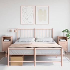 Nachttische, 2 Stück, kaltgewalzter Stahl, rosa, 36x39x68 cm. von , Nachttische - Ref: Foro24-843069, Preis: 145,68 €, Rabatt: %