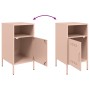 Mesitas de noche 2 uds acero laminado en frío rosa 36x39x68 cm de , Mesitas de noche - Ref: Foro24-843069, Precio: 145,68 €, ...