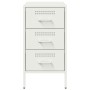 Mesita de noche acero laminado en frío blanco 36x39x68 cm de , Mesitas de noche - Ref: Foro24-843088, Precio: 116,87 €, Descu...