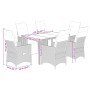 Garden table and 7-piece chairs set with gray synthetic rattan cushions. by , Garden sets - Ref: Foro24-3276896, Price: 914,3...