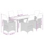 Garden table and 7-piece chairs set with gray synthetic rattan cushions. by , Garden sets - Ref: Foro24-3276889, Price: 934,4...