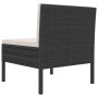 Garden chairs 3 units with black synthetic rattan cushions by vidaXL, Garden chairs - Ref: Foro24-310190, Price: 214,25 €, Di...