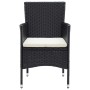 Dining chairs for garden, 4 units, black synthetic rattan by vidaXL, Garden chairs - Ref: Foro24-310562, Price: 229,00 €, Dis...