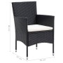 Dining chairs for garden, 4 units, black synthetic rattan by vidaXL, Garden chairs - Ref: Foro24-310562, Price: 229,00 €, Dis...