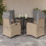 Garden dining set 5 pieces with beige synthetic rattan cushions by , Garden sets - Ref: Foro24-3212824, Price: 593,42 €, Disc...