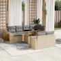 Gartensofa-Set 11-teilig mit beigen Polstern aus synthetischem Rattan von , Gartensets - Ref: Foro24-3274582, Preis: 715,29 €...