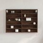 Vitrina de madera de ingeniería marrón roble 80x8,5x58 cm de , Estantes y estanterías - Ref: Foro24-847960, Precio: 49,92 €, ...