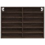 Engineered wood display case in brown oak, 80x8.5x58 cm by , Shelves and shelves - Ref: Foro24-847960, Price: 49,92 €, Discou...