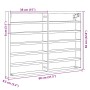 Black engineered wood display case 80x8.5x58 cm by , Shelves and shelves - Ref: Foro24-847955, Price: 49,92 €, Discount: %