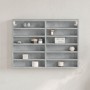 Vitrina de madera de ingeniería gris hormigón 80x8,5x58 cm de , Estantes y estanterías - Ref: Foro24-847957, Precio: 48,58 €,...