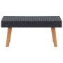 Mesa de centro de jardín ratán sintético negro de vidaXL, Mesas de jardín - Ref: Foro24-310222, Precio: 60,99 €, Descuento: %