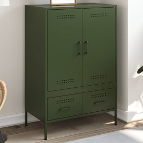 Cold-rolled steel sideboard in olive green 68x39x101.5 cm by , Sideboards - Ref: Foro24-843112, Price: 194,28 €, Discount: %