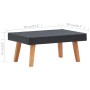 Mesa de centro de jardín ratán sintético negro de vidaXL, Mesas de jardín - Ref: Foro24-310222, Precio: 60,99 €, Descuento: %