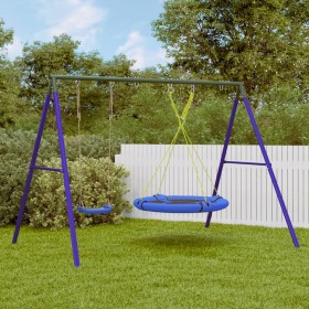 Outdoor swing set with a regular swing and a round swing. by , Swings and play structures - Ref: Foro24-3283596, Price: 171,9...