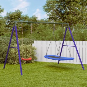 Outdoor swing set with a regular swing and a nest swing. by , Swings and play structures - Ref: Foro24-3283606, Price: 167,99...