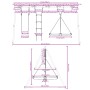 Swing set with a swing, ladder, and round swing. by , Swings and play structures - Ref: Foro24-3283631, Price: 186,99 €, Disc...