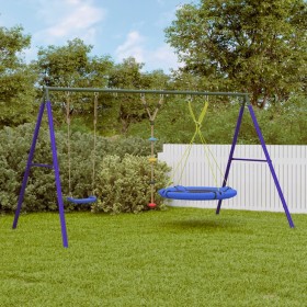 Swing set with swing, rope discs, and round swing. by , Swings and play structures - Ref: Foro24-3283619, Price: 190,99 €, Di...