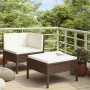 Set de muebles de jardín 2 piezas con cojines ratán PE marrón de vidaXL, Conjuntos de jardín - Ref: Foro24-310205, Precio: 14...