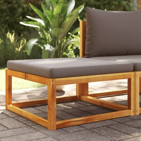 Garden stool with solid acacia wood cushion 65x65x29 cm by , Outdoor sofas - Ref: Foro24-4008159, Price: 87,63 €, Discount: %