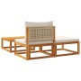 Garden sofa set with 3 pieces, solid acacia wood, and cushions. by , Outdoor sofas - Ref: Foro24-4008178, Price: 253,86 €, Di...