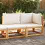 2-seater garden sofa with solid acacia wood cushions by , Outdoor sofas - Ref: Foro24-4008171, Price: 245,00 €, Discount: %