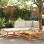 Zweiplätziges Gartensofa mit massiven Akazienholz-Kissen. von , Outdoor-Sofas - Ref: Foro24-4008171, Preis: 245,99 €, Rabatt: %