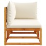 2-seater garden sofa with solid acacia wood cushions by , Outdoor sofas - Ref: Foro24-4008171, Price: 245,00 €, Discount: %