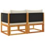 2-seater garden sofa with solid acacia wood cushions by , Outdoor sofas - Ref: Foro24-4008171, Price: 245,00 €, Discount: %