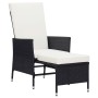 Set muebles de jardín 2 piezas y cojines ratán sintético negro de vidaXL, Conjuntos de jardín - Ref: Foro24-310231, Precio: 1...