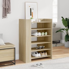 Shoe cabinet made of Sonoma oak engineered wood 74.5x37.5x100 cm by , Shoe racks and shoe organizers - Ref: Foro24-848432, Pr...