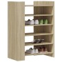 Mueble zapatero madera ingeniería roble Sonoma 74,5x37,5x100 cm de , Zapateros y organizadores de calzado - Ref: Foro24-84843...