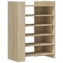 Mueble zapatero madera ingeniería roble Sonoma 74,5x37,5x100 cm de , Zapateros y organizadores de calzado - Ref: Foro24-84843...