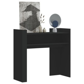 Black engineered wood console table 100x35x90 cm by , Side tables - Ref: Foro24-848466, Price: 76,99 €, Discount: %