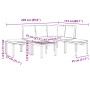 Gartensofa-Set mit 5-teiligen Kissen, pulverbeschichtetem schwarzen Stahl. von , Gartensets - Ref: Foro24-3283659, Preis: 337...