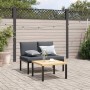 Garden sofa set with cushions, 2 pieces, black aluminum by , Garden sets - Ref: Foro24-3283703, Price: 213,99 €, Discount: %