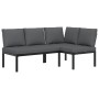 Garden sofa set with cushions 2 pieces black aluminum by , Garden sets - Ref: Foro24-3283686, Price: 300,83 €, Discount: %