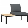 Garden sofa set with cushions, 6 pieces, black aluminum by , Garden sets - Ref: Foro24-3283690, Price: 892,45 €, Discount: %