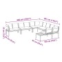 Gartensofa-Set mit 6-teiligen Kissen, Aluminium, Schwarz. von , Gartensets - Ref: Foro24-3283690, Preis: 892,45 €, Rabatt: %