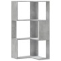 Corner shelf 3 levels gray wood concrete 50x50x102 cm by , Bookcases and shelves - Ref: Foro24-852594, Price: 58,81 €, Discou...