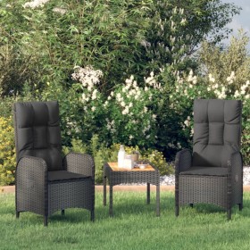 Gartenstühle 2 Einheiten aus schwarzem synthetischem Rattan von vidaXL, Gartenstühle - Ref: Foro24-310561, Preis: 282,72 €, R...