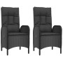 Garden chairs 2 units black synthetic rattan by vidaXL, Garden chairs - Ref: Foro24-310561, Price: 302,20 €, Discount: %