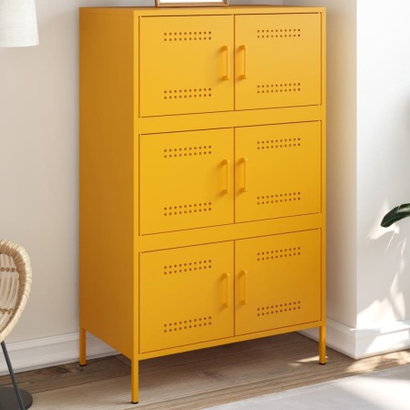 Mustard yellow steel sideboard 68x39x113 cm by , Sideboards - Ref: Foro24-842961, Price: 191,49 €, Discount: %