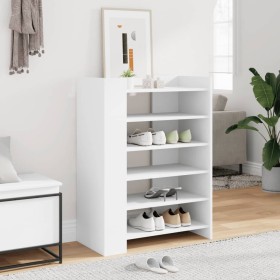 Engineered wood shoe cabinet in white, 74.5x37.5x100 cm by , Shoe racks and shoe organizers - Ref: Foro24-848430, Price: 92,7...