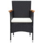 Garden dining chairs 4 units black synthetic rattan by vidaXL, Garden chairs - Ref: Foro24-310566, Price: 216,81 €, Discount: %