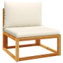 Garden sofa set with 3 pieces, solid acacia wood, and cushions. by , Garden sets - Ref: Foro24-3278923, Price: 382,19 €, Disc...