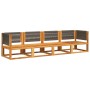 Solid acacia wood garden sofa set with 4 cushions. by , Outdoor sofas - Ref: Foro24-3278832, Price: 507,99 €, Discount: %