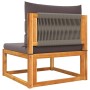 Solid acacia wood garden sofa set with 4 cushions. by , Outdoor sofas - Ref: Foro24-3278832, Price: 507,99 €, Discount: %