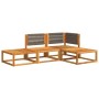 Set sofás de jardín con cojines 4 pzas madera maciza de acacia de , Sofás de exterior - Ref: Foro24-3278824, Precio: 393,40 €...